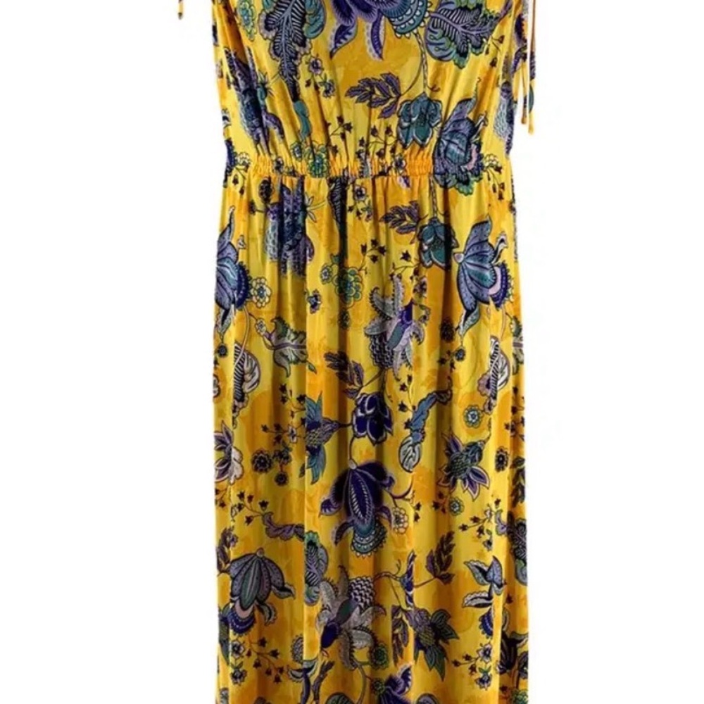 IMAN Yellow and Blue Floral Maxi Dress - Picture 10 of 16